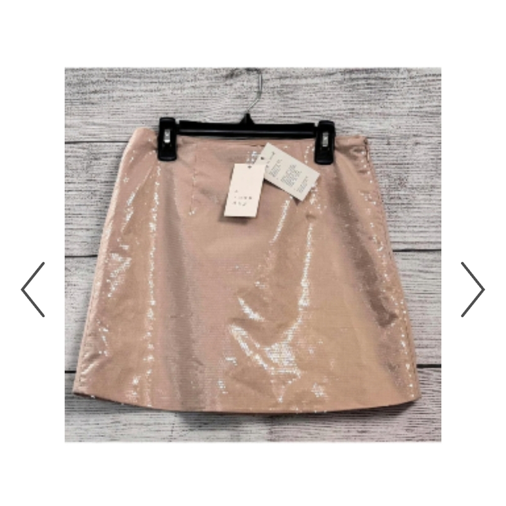 A New Day Sequin Cream Skirt NWT